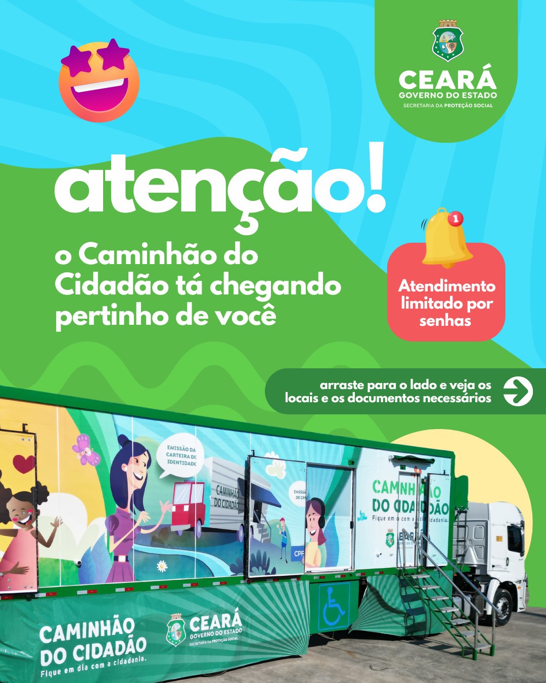 Caminhão do Cidadão - Atenção